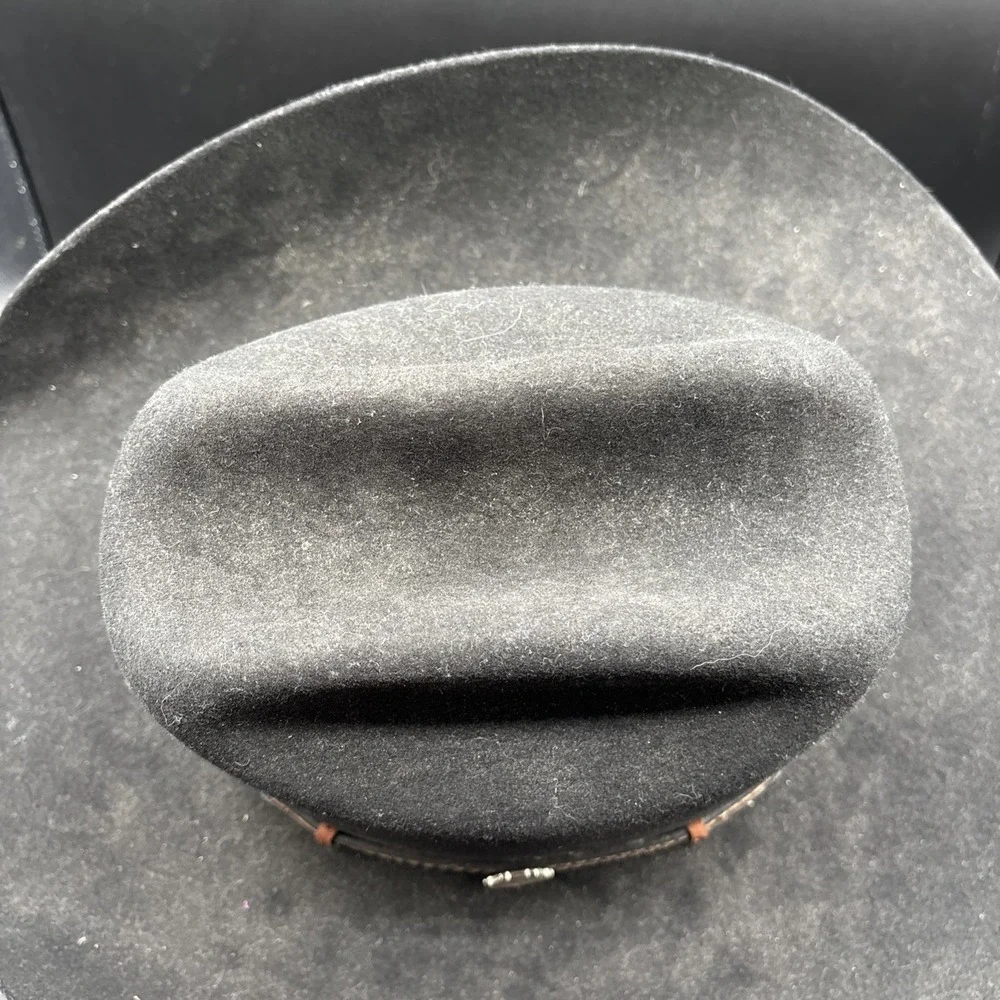 Cavenders 3X Cowboy Collection Black Premium Wool Felt Cowboy Hat Size 7 1/8